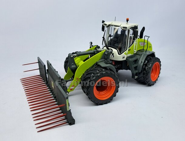 &Oslash;50.3 mm: CLAAS TORION 1611 AT: 2x ALU. DUBBELLUCHT Velgen CLAAS ORANJE Geleverd + banden passend in originele velgen CLAAS TORION AT 1:32