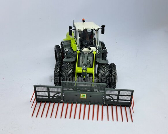 &Oslash;50.3 mm: CLAAS TORION 1611 AT: 2x ALU. DUBBELLUCHT Velgen ZWART Gespoten geleverd + banden passend in originele velgen CLAAS TORION AT 1:32