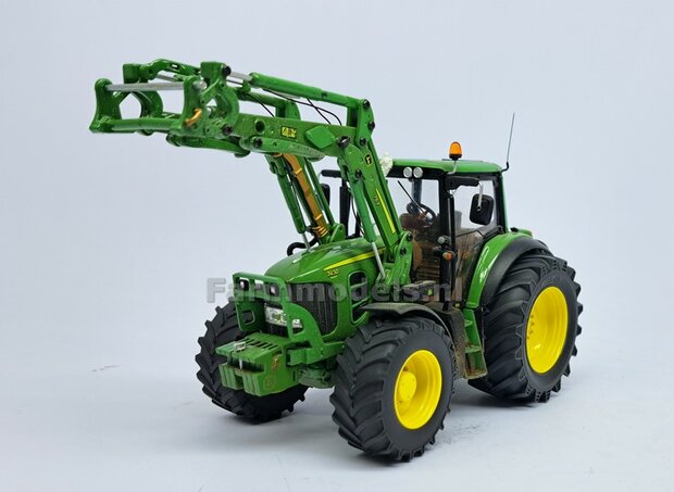 &Oslash; 61.5 mm: JD 6930/ 7430 Wiking: 2x Trelleborg Banden met RESIN Velgen BLANK geleverd 1:32   Farmmodels Custom Line Series  