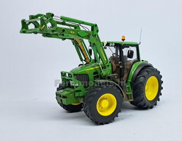 &Oslash; 61.5 mm: JD 6930/ 7430 Wiking: 2x Trelleborg Banden met RESIN Velgen BLANK geleverd 1:32   Farmmodels Custom Line Series  