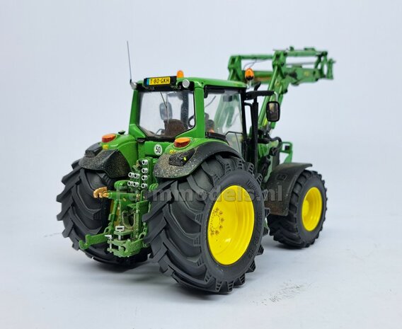 &Oslash; 61.5 mm: JD 6930/ 7430 Wiking: 2x Trelleborg Banden met RESIN Velgen BLANK geleverd 1:32   Farmmodels Custom Line Series  