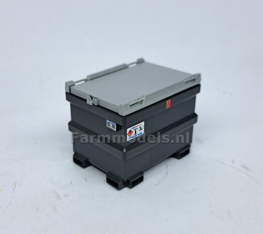 TOLSMA DIESELTANK 995L 3D Geprint RESIN, VMR GEEL &amp; ALUMINIUM Gespoten geleverd incl. Pr&eacute;-Cut Decal stickerset  1:32    