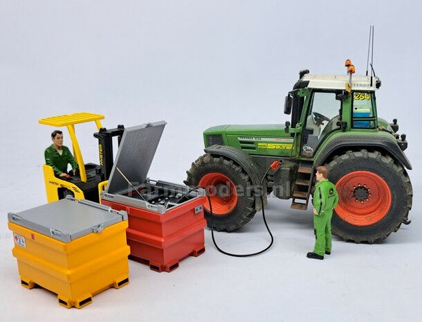 BOUWKIT: TOLSMA DIESELTANK "DELUXE"  995L 3D Geprint Resin, GEEL + Details op kleur geleverd incl. Pr&eacute;-Cut Decal stickerset  1:32    