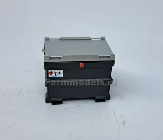 TOLSMA DIESELTANK 995L 3D Geprint RESIN, BLAUW &amp; ALUMINIUM Gespoten geleverd incl. Pr&eacute;-Cut Decal stickerset  1:32    