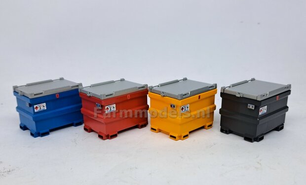 TOLSMA DIESELTANK 995L 3D Geprint RESIN, ROOD &amp; ALUMINIUM Gespoten geleverd incl. Pr&eacute;-Cut Decal stickerset  1:32    