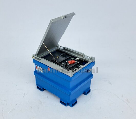 BOUWKIT: TOLSMA DIESELTANK "DELUXE"  995L 3D Geprint Resin, BLAUW + Details op kleur geleverd incl. Pr&eacute;-Cut Decal stickerset  1:32    