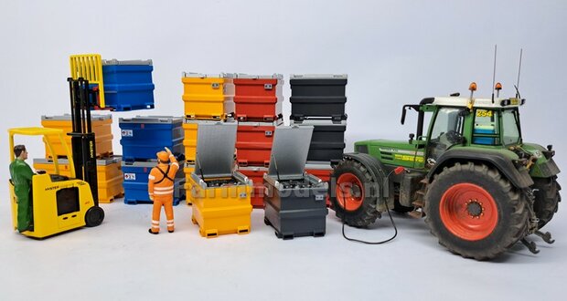 Februari 2026: BOUWKIT: TOLSMA DIESELTANK "DELUXE"  995L 3D Geprint Resin, ANTRACIET + Details op kleur geleverd incl. Pr&eacute;-Cut Decal stickerset  1:32    