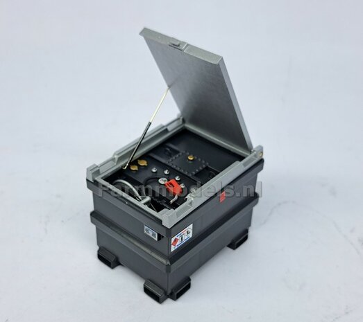 Februari 2026: BOUWKIT: TOLSMA DIESELTANK "DELUXE"  995L 3D Geprint Resin, ANTRACIET + Details op kleur geleverd incl. Pr&eacute;-Cut Decal stickerset  1:32    