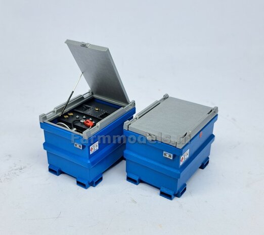 Februari 2026: COMBI-DEAL BOUWKIT: 1x TOLSMA TANK + 1x "DELUXE"  995L 3D Geprint Resin, BLAUW + Details op kleur geleverd incl. Pr&eacute;-Cut Decals 1:32    