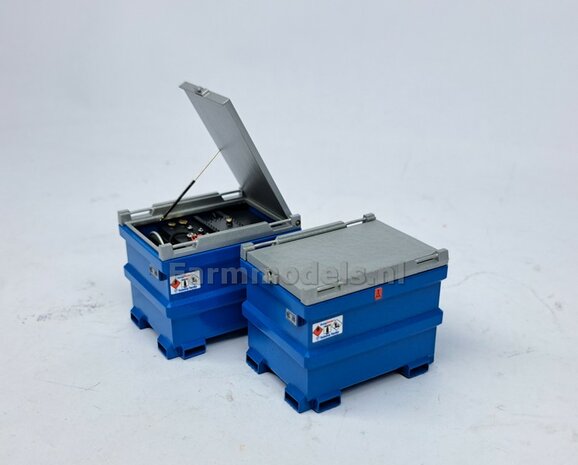 Februari 2026: COMBI-DEAL BOUWKIT: 1x TOLSMA TANK + 1x "DELUXE"  995L 3D Geprint Resin, BLAUW + Details op kleur geleverd incl. Pr&eacute;-Cut Decals 1:32    