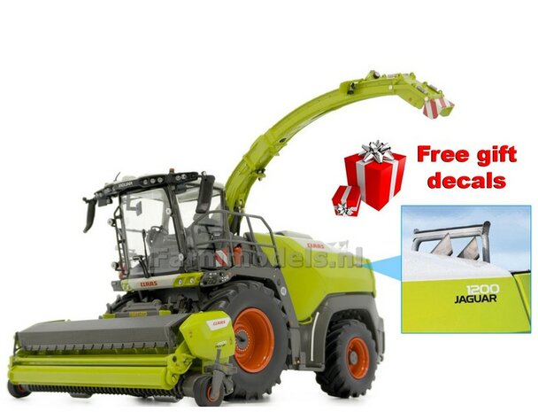 Claas Jaguar 1080 + Pick-up 4500 Nu incl. typenr. 1200 ITD (= sticker zonder folie) 1:32 Marge Models MM2507   