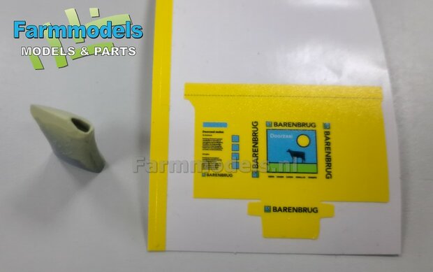 Graszaad: BARENBRUG DOORZAAI  SET A = 5x verschillende volle zakken + 1x lege zak zaadgoed + 6x Pr&eacute;-Cut decal-stickers  1:32  