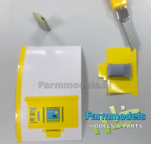 6x Pr&eacute;-Cut Decal stickerset Graszaad: BARENBRUG DOORZAAI zaadgoed voorgesneden stickers op (kleuren) stickerfolie 1:32  