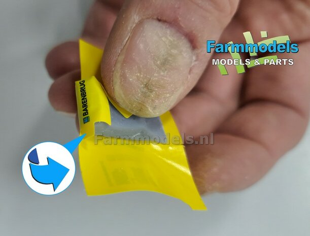 6x Pr&eacute;-Cut Decal stickerset Graszaad: BARENBRUG DOORZAAI zaadgoed voorgesneden stickers op (kleuren) stickerfolie 1:32  