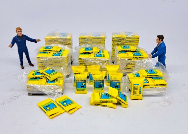 Graszaad: BARENBRUG DOORZAAI  SET B = 6x volle zakken zaadgoed (3 vormen) + 6x Pr&eacute;-Cut decal-stickers 1:32  