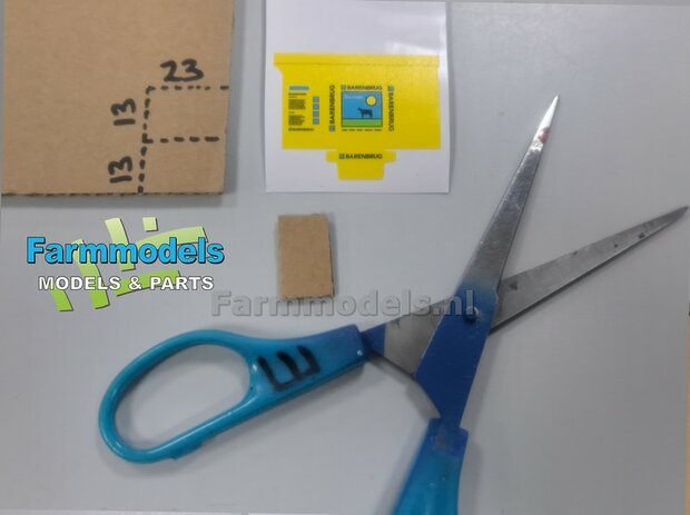 Graszaad: BARENBRUG DOORZAAI  SET B = 6x volle zakken zaadgoed (3 vormen) + 6x Pr&eacute;-Cut decal-stickers 1:32  