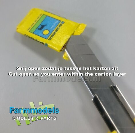 Graszaad: BARENBRUG DOORZAAI  SET B = 6x volle zakken zaadgoed (3 vormen) + 6x Pr&eacute;-Cut decal-stickers 1:32  