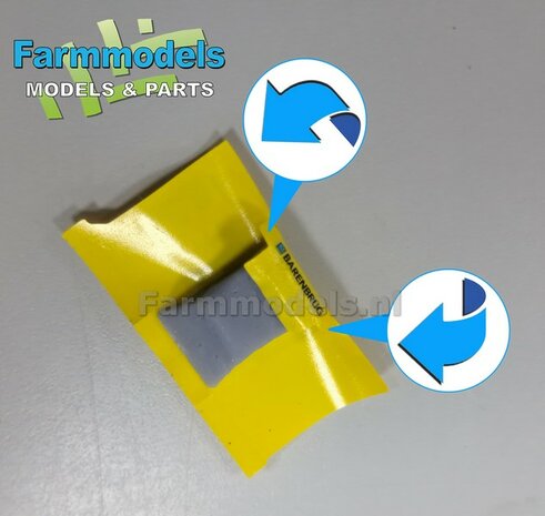 Graszaad: BARENBRUG DOORZAAI  SET C = 6 liggende volle zakken (2 verschillende vormen) + 6x Pr&eacute;-Cut decal-stickers  1:32  