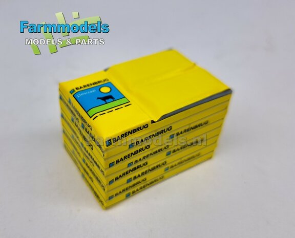 Gestapelde zakken Graszaad: BARENBRUG DOORZAAI  SET K = 3 lagen zaadgoed + 1 losse zak + 5x Pr&eacute;-Cut decal-stickers 1:32  