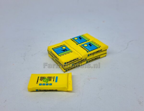 Gestapelde zakken Graszaad: BARENBRUG DOORZAAI  SET K = 3 lagen zaadgoed + 1 losse zak + 5x Pr&eacute;-Cut decal-stickers 1:32  