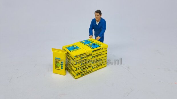 Gestapelde zakken Graszaad: BARENBRUG DOORZAAI  SET L = 8 lagen zaadgoed + 1 losse zak + 5x Pr&eacute;-Cut decal-stickers 1:32  