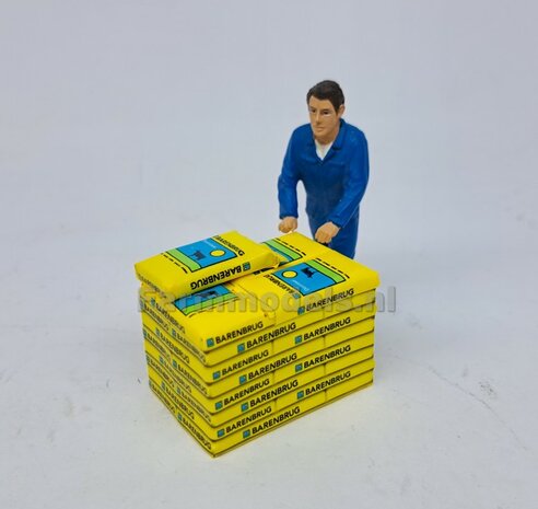 Gestapelde zakken Graszaad: BARENBRUG DOORZAAI  SET L = 8 lagen zaadgoed + 1 losse zak + 5x Pr&eacute;-Cut decal-stickers 1:32  