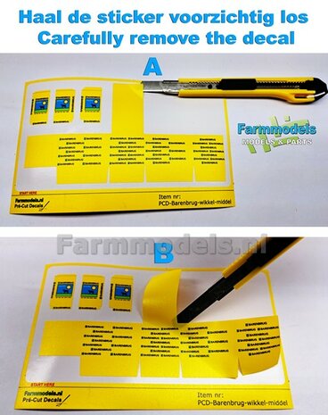 Gestapelde zakken Graszaad: BARENBRUG DOORZAAI  SET M = 12 lagen zaadgoed + 1 lege zak + 5x Pr&eacute;-Cut decal-stickers 1:32  