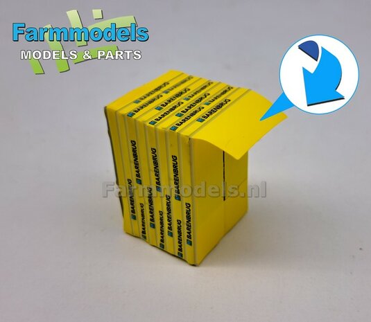 Gestapelde zakken Graszaad: BARENBRUG DOORZAAI  SET M = 12 lagen zaadgoed + 1 lege zak + 5x Pr&eacute;-Cut decal-stickers 1:32  