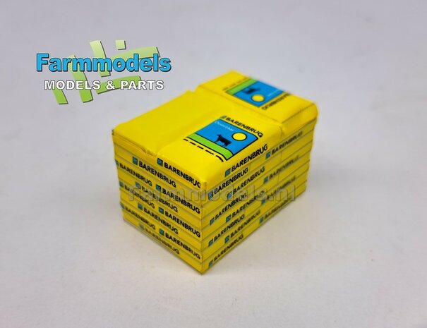 Gestapelde zakken Graszaad: BARENBRUG DOORZAAI  SET M = 12 lagen zaadgoed + 1 lege zak + 5x Pr&eacute;-Cut decal-stickers 1:32  