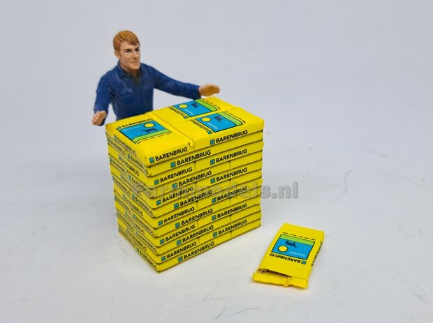 Gestapelde zakken Graszaad: BARENBRUG DOORZAAI  SET M = 12 lagen zaadgoed + 1 lege zak + 5x Pr&eacute;-Cut decal-stickers 1:32  