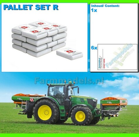 Gestapelde zakken Kunstmest: EUROSOLIDS 12-10-18 SET R = 4 lagen kunstmest + 1 losse zak + 2x Pr&eacute;-Cut decal-stickers 1:32 