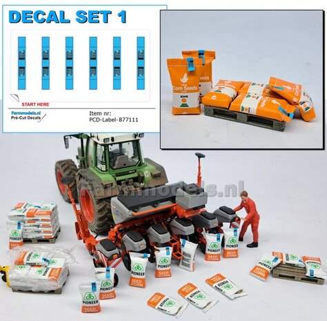 6x Pr&eacute;-Cut Decal stickerset CERTIFICAAT LABELS BLAUW nr. 1   Voorgesneden stickers op stickerfolie 1:32  