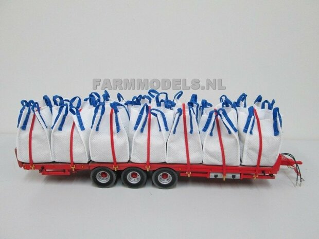 3x LEGE Big Bags met BLAUWE hijslussen, echt stof geschikt voor o.a. Kunstmest, pootgoed, zand en grind 1:32