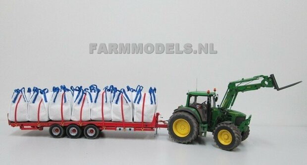 3x LEGE Big Bags met BLAUWE hijslussen, echt stof geschikt voor o.a. Kunstmest, pootgoed, zand en grind 1:32