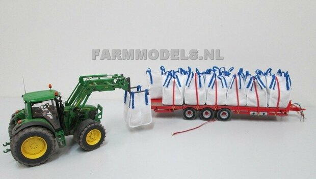 3x LEGE Big Bags met BLAUWE hijslussen, echt stof geschikt voor o.a. Kunstmest, pootgoed, zand en grind 1:32