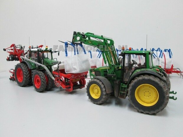 3x LEGE Big Bags met BLAUWE hijslussen, echt stof geschikt voor o.a. Kunstmest, pootgoed, zand en grind 1:32