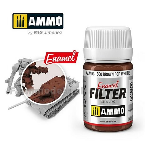 AMMO MIG Brown for white filter Enamel 35ml A.MIG-1500