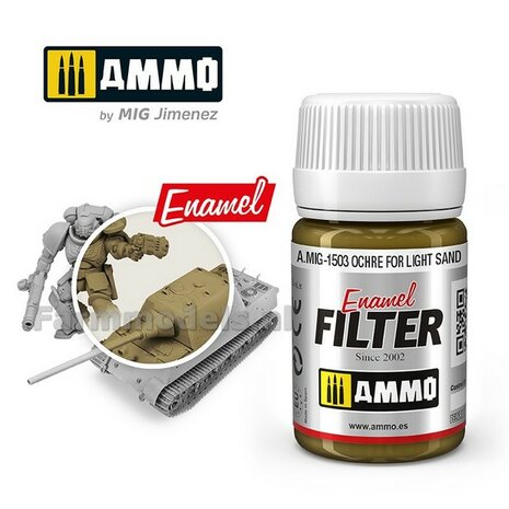 AMMO MIG Ochre for light sand filter Enamel 35ml A.MIG-1503