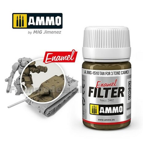 AMMO MIG Tan for 3 tone camo filter Enamel 35ml A.MIG-1510