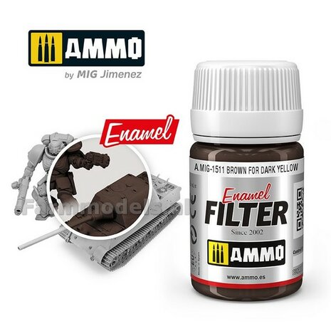 AMMO MIG Brown for dark yellow filter Enamel 35ml A.MIG-1511