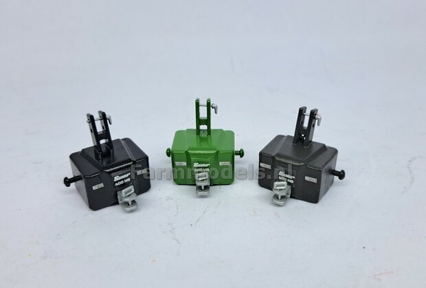 SUER FRONTGEWICHT 400 kg + TREKHAAK + Pr&eacute;-Cut Decal + PINNEN Mat.: Resin FENDT 942 GRIJS Gespoten geleverd  1:32  