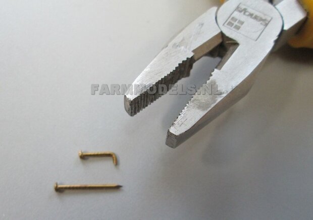 100x messing pin met kop, 14 mm x &Oslash; 0.9 mm, perfect t.b.v. montage werktuigen, cilinders, hefinrichtingen etc 