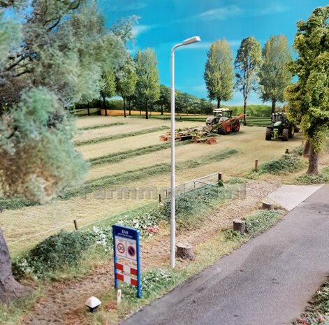 2x LANTAARNPALEN 288mm DUBBEL ARMATUUR VERSIE A2 GRIJS RAL 7035 + LED VERLICHTING en INSPECTIELUIK Decals  1:32    