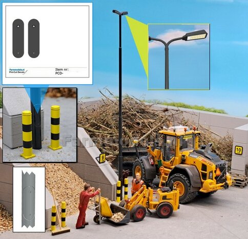 2x INSPECTIE LUIK ANTRACIET RAL 7021 t.b.v. Lantaarnpalen Pr&eacute;-Cut Decals, past op buis/paal vanaf &Oslash; 3 mm 1:32    