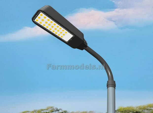 BOUWKIT: 2x ENKEL VERLICHTINGS ARMATUUR VERSIE G1 + LANTAARNPALEN 178mm + 2x Pr&eacute;-Cut Decals LED VERLICHTING 1:32    