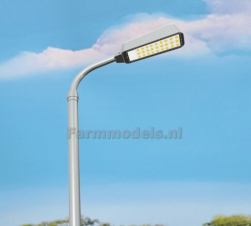 2x LANTAARNPALEN 298mm ENKEL ARMATUUR VERSIE G1 ANTRACIET RAL 7021 + LED VERLICHTING en INSPECTIELUIK Decals  1:32    