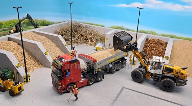 2x LANTAARNPALEN 288mm DUBBEL ARMATUUR VERSIE G2 GRIJS RAL 7035 + LED VERLICHTING en INSPECTIELUIK Decals  1:32    