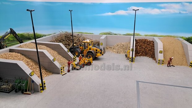 2x LANTAARNPALEN 288mm DUBBEL ARMATUUR VERSIE G2 GRIJS RAL 7035 + LED VERLICHTING en INSPECTIELUIK Decals  1:32    