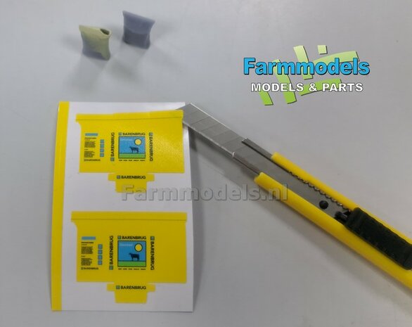 Ma&iuml;szaad: PIONEER CORNSEED  SET B = 6x volle zakken zaadgoed (3 vormen) + 6x Pr&eacute;-Cut decal-stickers 1:32  