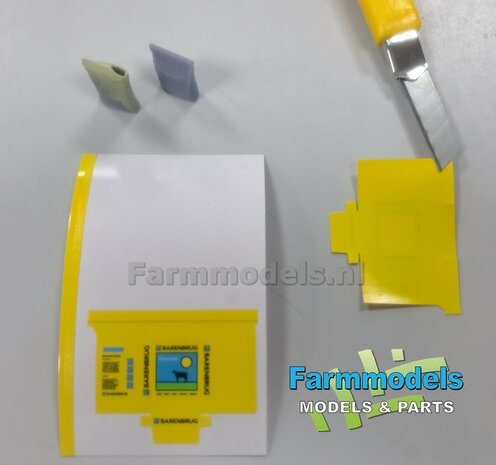 Ma&iuml;szaad: PIONEER CORNSEED SET C = 6 liggende volle zakken (2 verschillende vormen) + 6x Pr&eacute;-Cut decal-stickers  1:32  